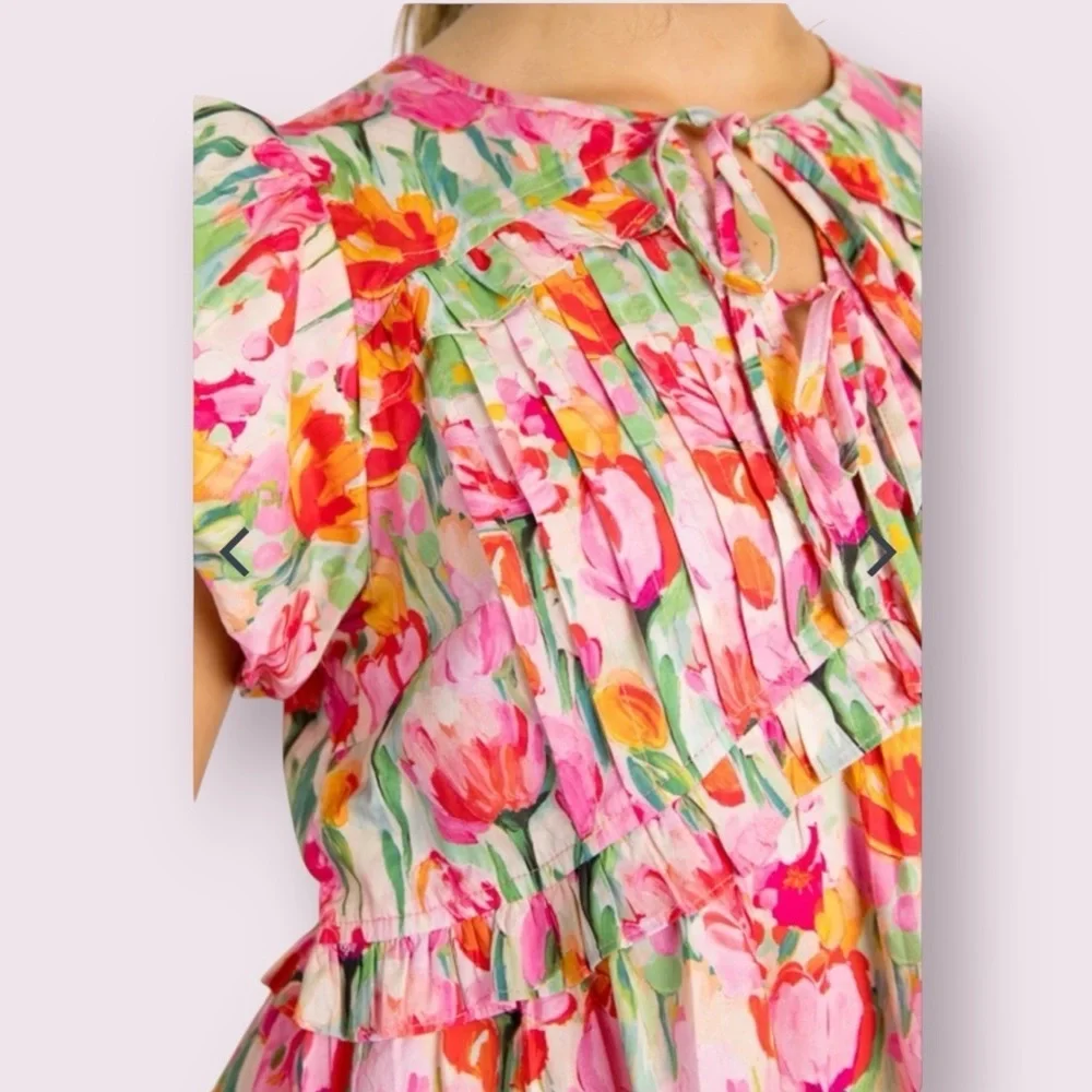 Tulips Ruffle Top Red - Picture 7 of 14